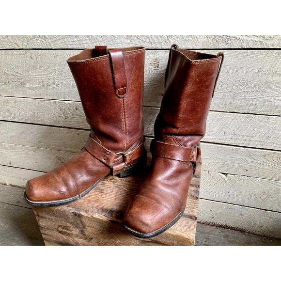 Brown leather boots, mens boots, harness boots - Picture 2 of 10